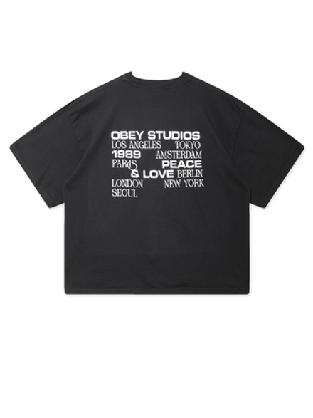 Женская Футболка Obey Studios Peace And Love
