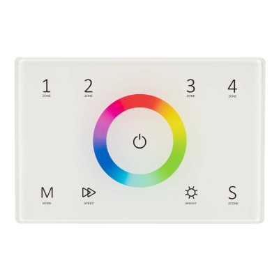 Панель Sens SMART-P83-RGB White (230V, 4 зоны, 2.4G) (Arlight, IP20 Пластик, 5 лет)