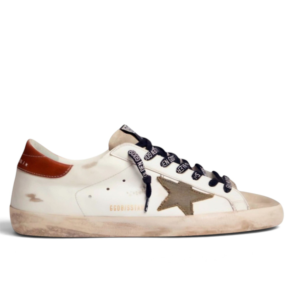 Golden Goose Superstar Olive Green Canvas Star