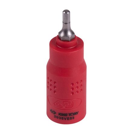 Цена на KING TONY (2035VE03) Насадка (бита) торцевая диэлектрическая 1/4", HEX, 3 мм, L = 54 мм