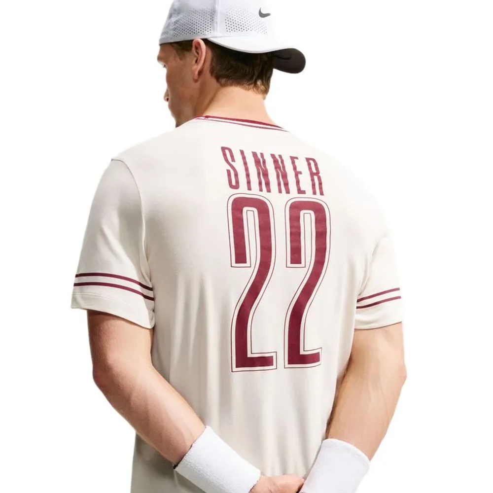 Мужская теннисная футболка Nike Court Dri-Fit Sinner - pale beige