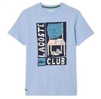 Мужская теннисная футболка Lacoste Printed Sport - aphylla