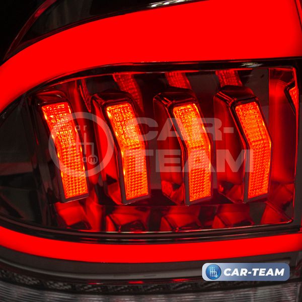 Задние фонари Лада Приора в стиле Mustang светодиодные, тонированные (21704-3716010-91/21704-3716011-91)