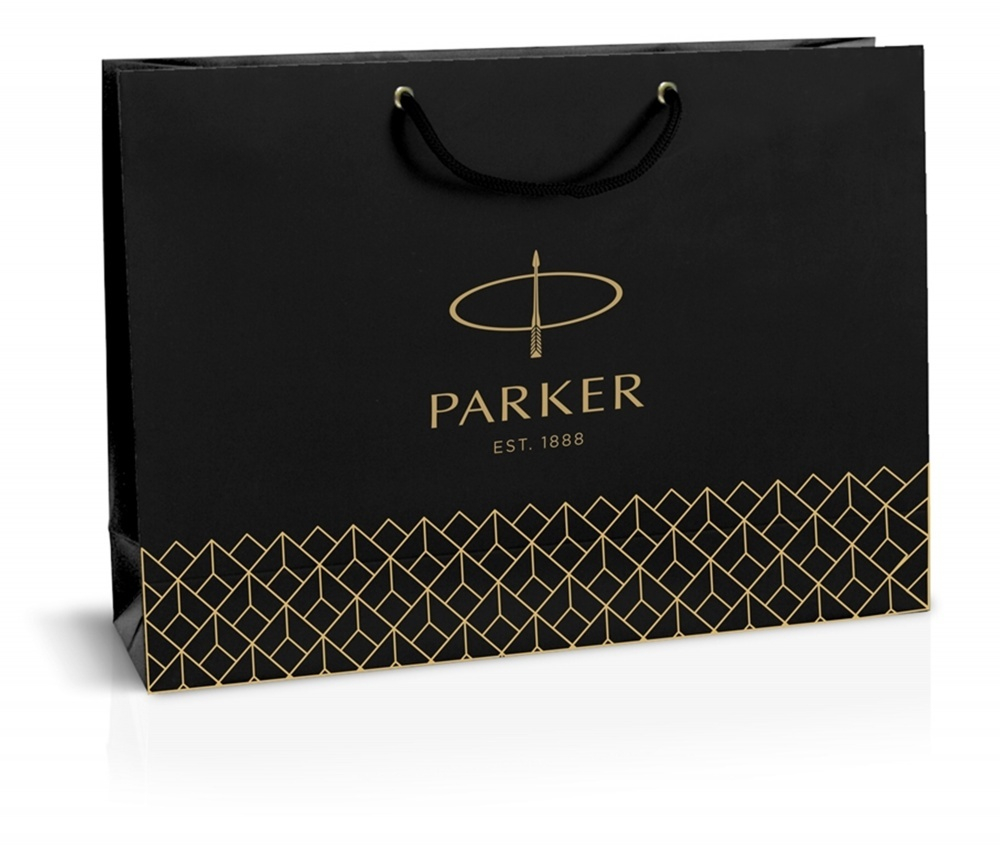 Подарочный набор: Шариковая ручка Parker Jotter Essential, Satin Black CT, стержень: Mblue, в подарочной упаковке и черный недатированный ежедневник