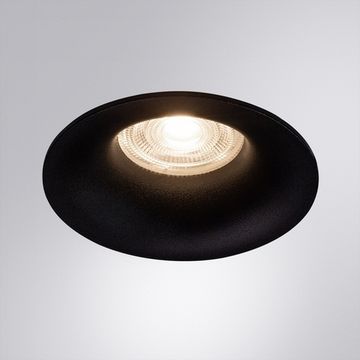 Точечный встраиваемый светильник 1*GU10 A2863PL-1BK чёрный Corno Arte Lamp