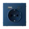Розетка с USB A+C с заземлением и защитными шторками Systeme Electric ArtGallery Аквамарин GAL001132