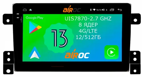 Магнитола для Suzuki Grand Vitara 2005-2016 - Airoc 2K AU-3503 на Android 13, Быстрейшая, SIM-слот