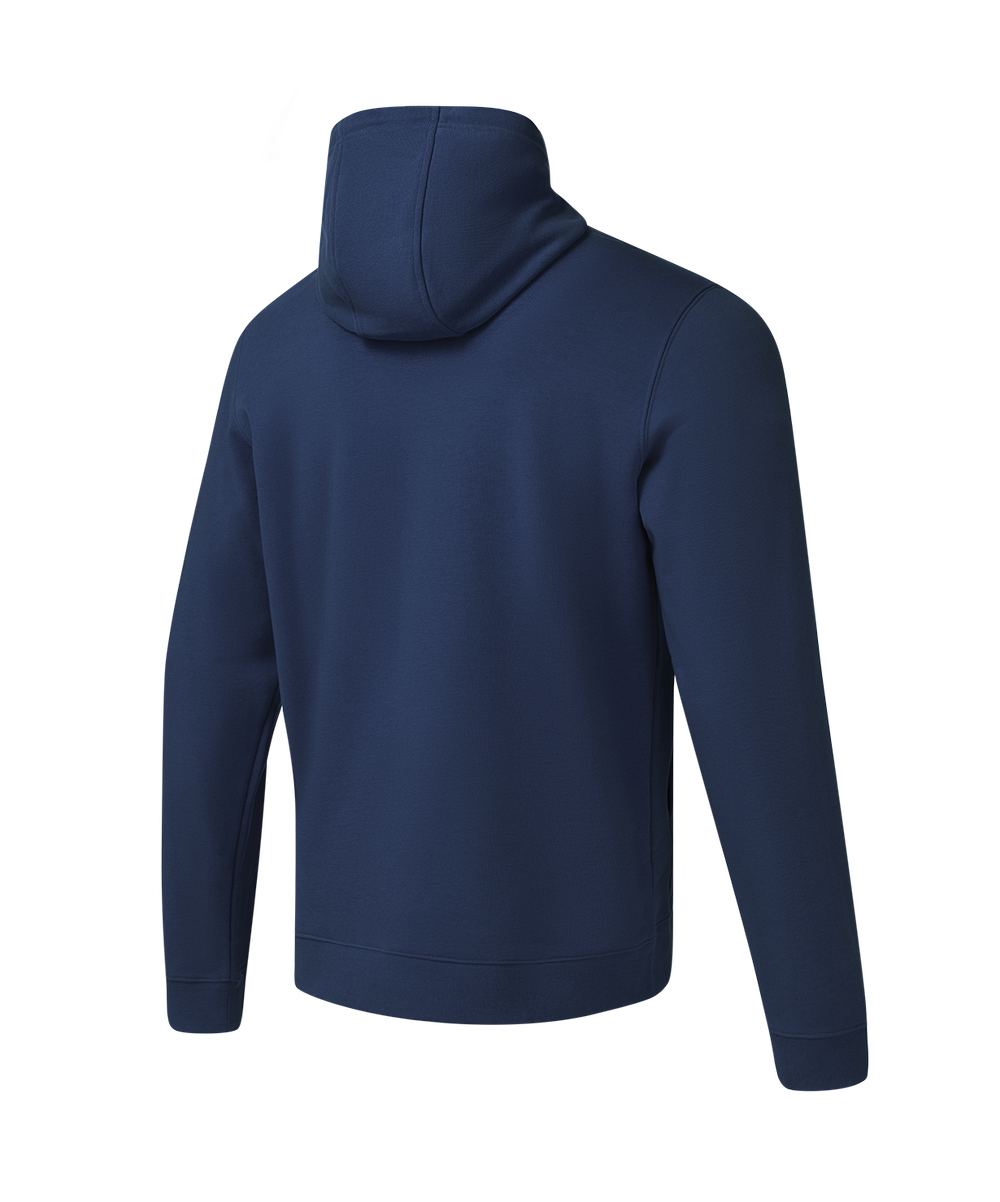 Флисовое худи на молнии ESSENTIAL Cotton Fleece FZ Hoodie, темно-синий