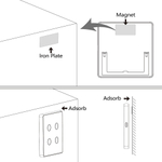 Сенсорный выключатель Zigbee 2CH беспроводной SS2 (на аккумуляторах, черный)