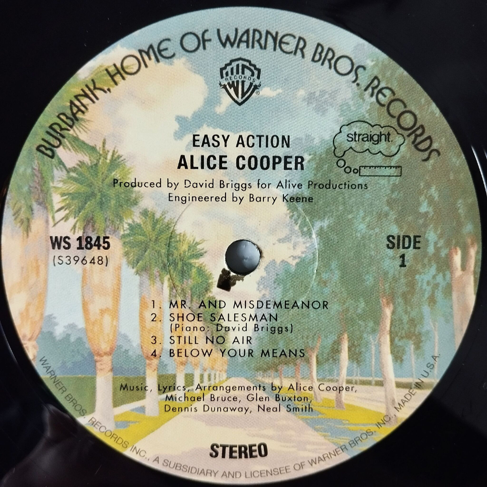 Винтажная виниловая пластинка LP Alice Cooper Easy Action (USA 2009)