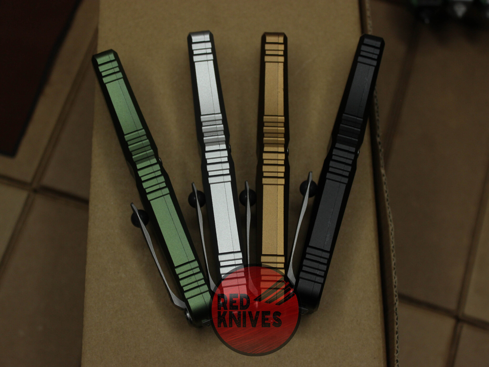 Нож Microtech Troodon 3 BOWIE Green - рукоять зеленый алюминий