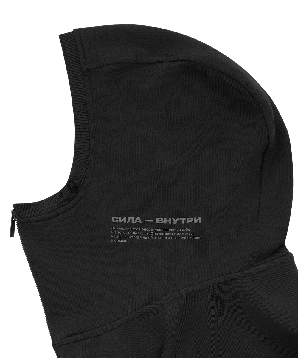 Худи на молнии JOGEL Power Inside Zip Hoodie Relaxed Fit, черный