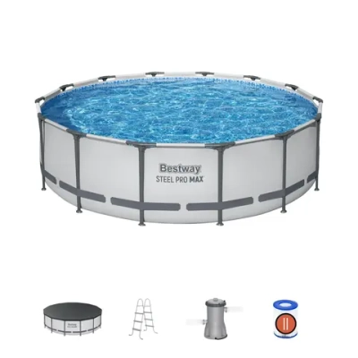 Бассейн каркасный Round Pool Set 427*107 см +3 аксессуара Bestway (56950)