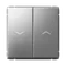 Выключатель для жалюзи двухклавишный Systeme Electric ArtGallery Сталь GAL000919