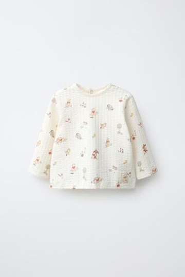 ZARA ЛОНГСЛИВ С ТЕКСТУРОЙ WINNIE THE POOH © DISNEY, РАЗНОЦВЕТНЫЙ