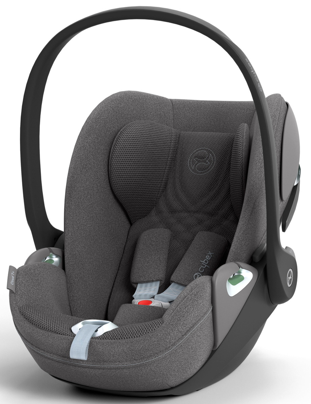 Коляска Cybex Coya Rosegold Frame Cloud T i-Size Mirage Grey Plus Leaf Green с дождевиком и бампером