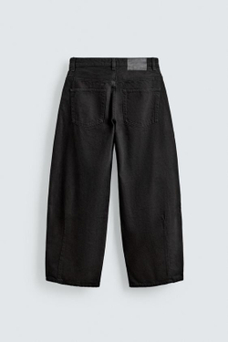 ZARA ДЖИНСЫ BALLOON FIT, ЧЕРНЫЙ
