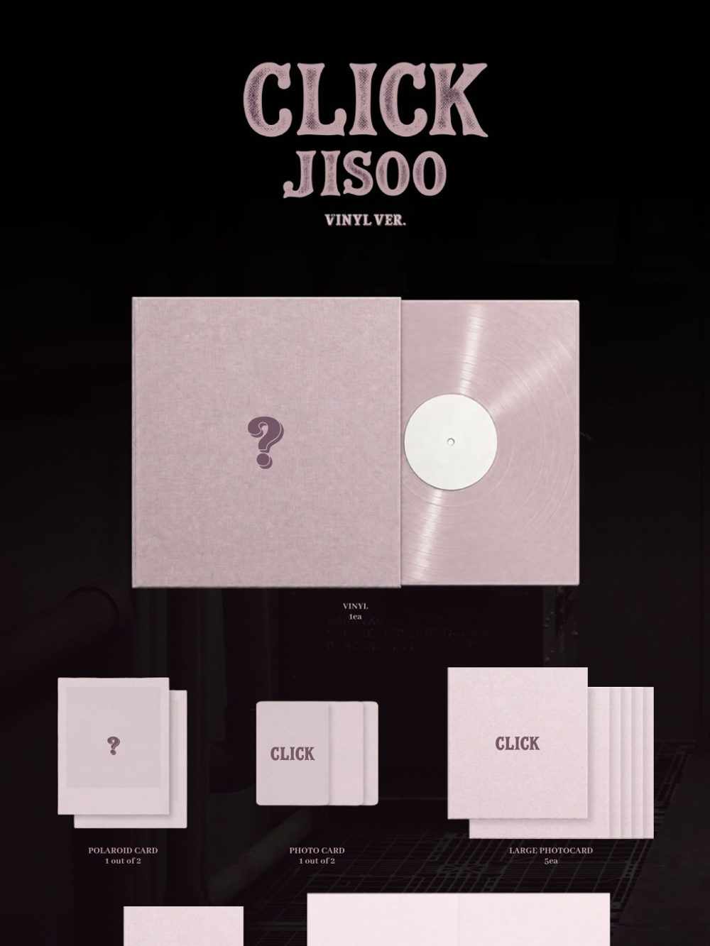 (ПРЕДЗАКАЗ) Альбом JISOO - CLICK Single Album VINYL Version