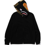 A Bathing Ape Bathing Ape Shark Pattern Hooded Zip Up Свитшот черный