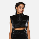 BLACK CROPPED VEST
