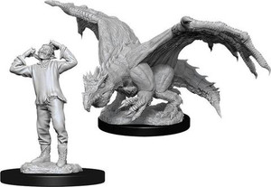 D&D Nolzur's Marvelous Miniatures - Green Dragon Wyrmling & Afflicted Elf