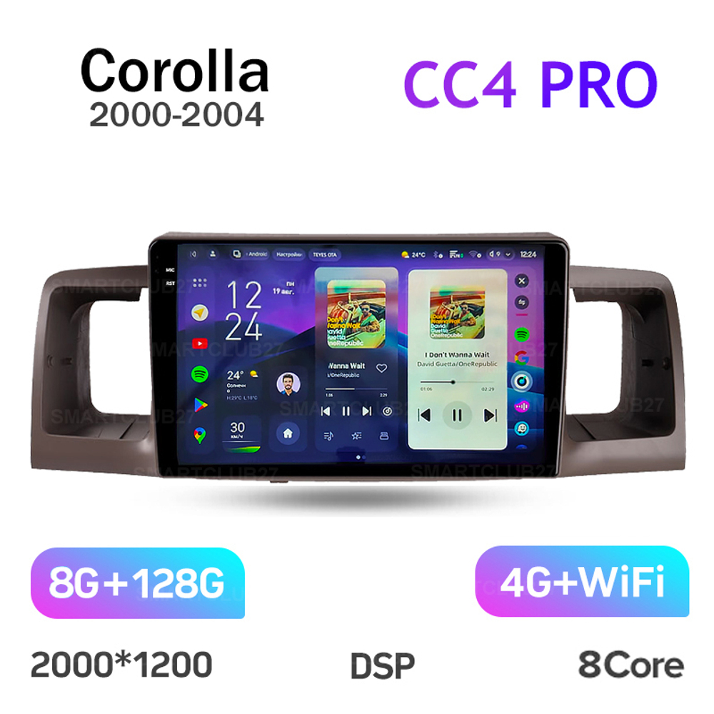 Teyes CC4 Pro 9" для Toyota Corolla 2000-2004