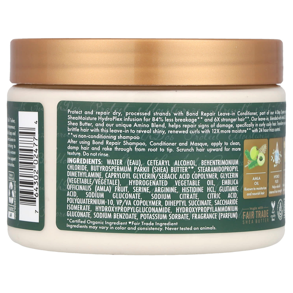 SheaMoisture, Несмываемый кондиционер Bond Repair, масло амлы, 311 г (11 унций)