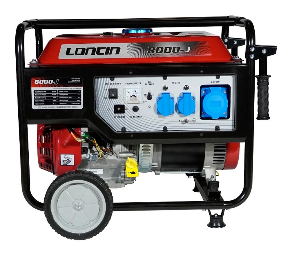 Генератор бензиновый Loncin LC8000-JS - [6 кВт / 220V] однофазный