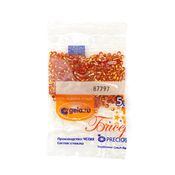 Бисер Preciosa 10/0, 50 г (10 шт по 5 г), цв.87797