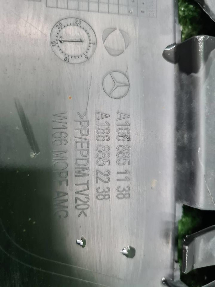 Юбка заднего бампера Mercedes GLE W166 (15-18) AMG