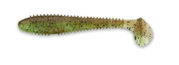 Приманка силиконовая Keitech Swing Impact FAT 4.3" #401 Green Pumpkin / Chartreuse