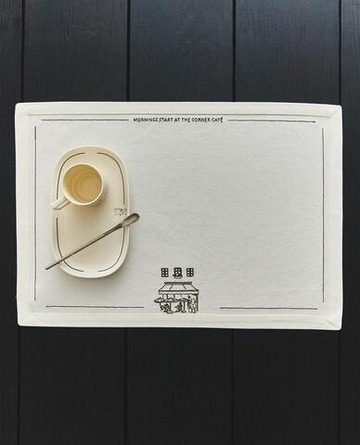 ZARA HOME САЛФЕТКА ПОД СТОЛОВЫЕ С ПРИНТОМ, КОРИЧНЕВЫЙ