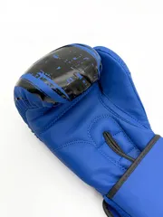 Боксерские перчатки OXXFIRE COMFORT, PVC,  синий/черный