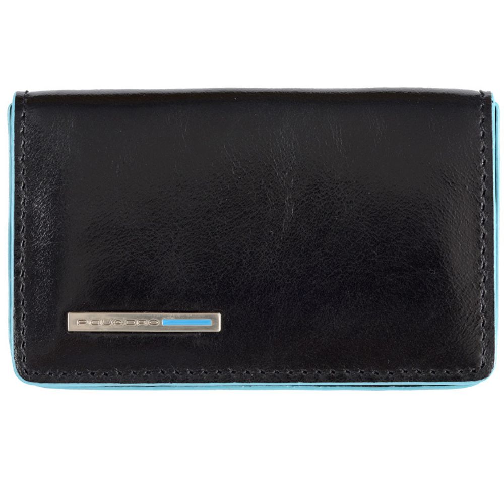 Чехол для визитных карт Piquadro Blue Square черный телячья кожа (PP1263B2/N)