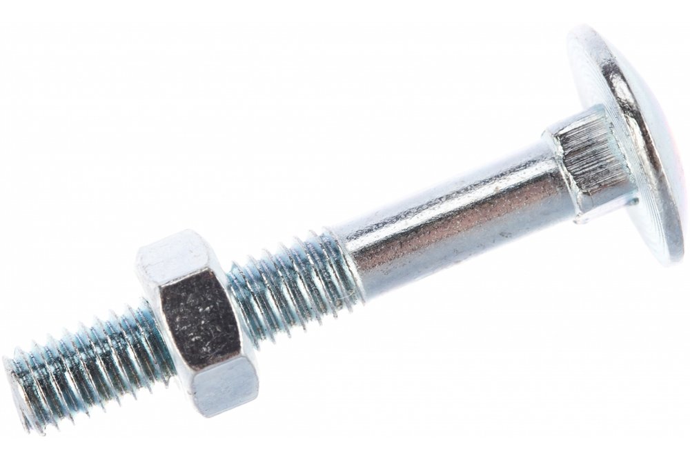 БОЛТ МЕБЕЛЬНЫЙ ELEMENT DIN603 С ГАЙКОЙ ОЦИНК 6Х40 8ШТ 2147
