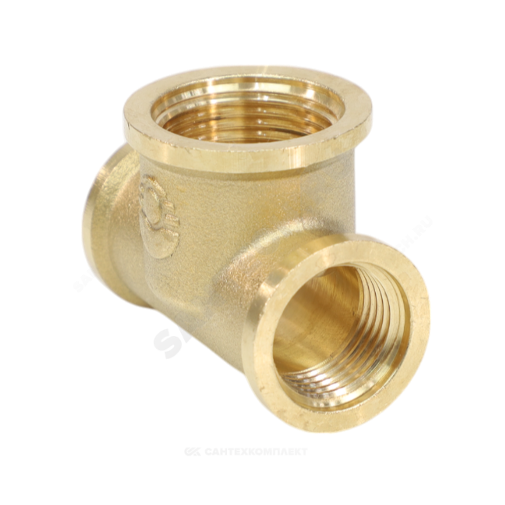 Тройник латунь переходной Ду 25х15х25 (1"х1/2"х1") ВР VALFEX VF.750.L.100.012.100