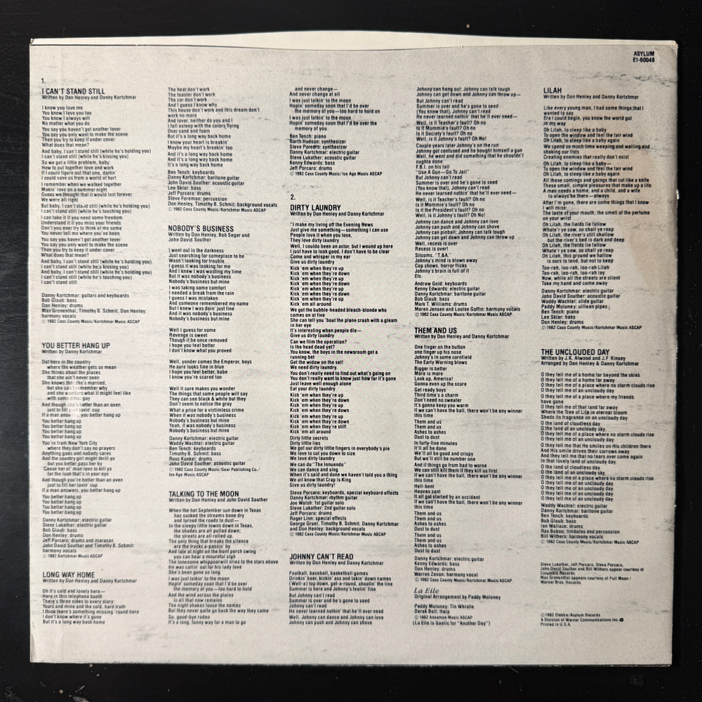 Виниловая пластинка Don Henley ‎– I Can't Stand Still LP