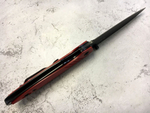 Раскладной нож Shot, D2 Black Stonewash Red