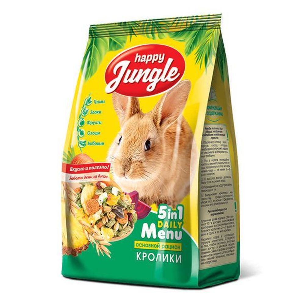 HAPPY JUNGLE Корм для молодых кроликов 0,4 кг