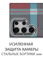 Дизайнерский чехол для SAMSUNG GALAXY S24 ULTRA с камерой-подставкой и MagSafe