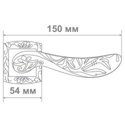 Ручка дверная Leo L3704-31 MCF кофе мат.