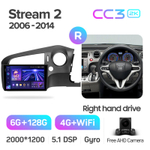 Teyes CC3 2K 10,2"для Honda Stream 2 2006-2014 (прав)