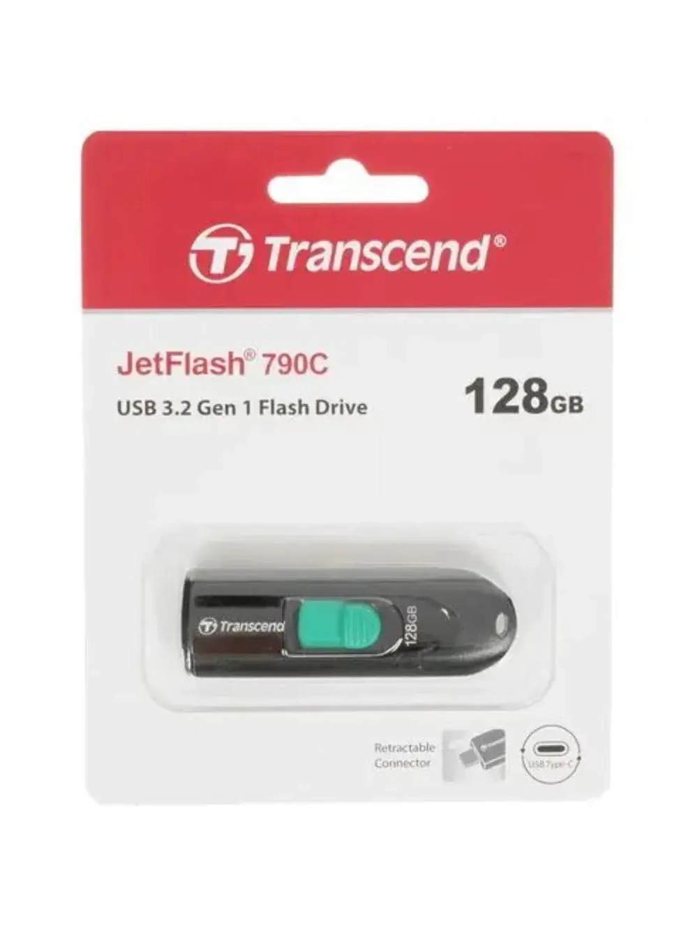 Память USB Flash 128 ГБ JetFlash 790C TS128GJF790C BLACK