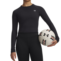 Женская теннисная футболка с длинным рукавом Under Armour Authentics Crew - black