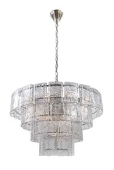 Люстра подвесная NewRgy 90515/D800 SN, 16×40 Вт, никелевая и сатиновая