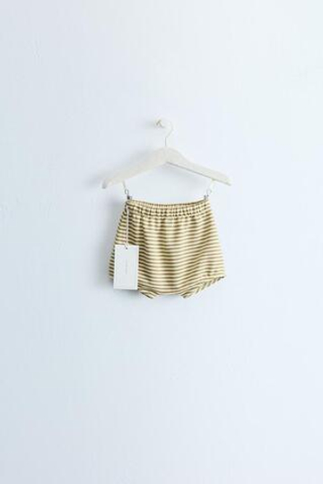 ZARA TIMELESS - ТРУСЫ-ШОРТЫ В ПОЛОСКУ, МЯГКИЙ ЖЕЛТЫЙ