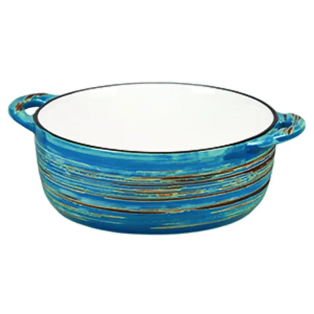 Бульонница 550 мл d 14,5 см h5,5 см с ручками Texture Dark Blue P.L. Proff Cuisine [6]