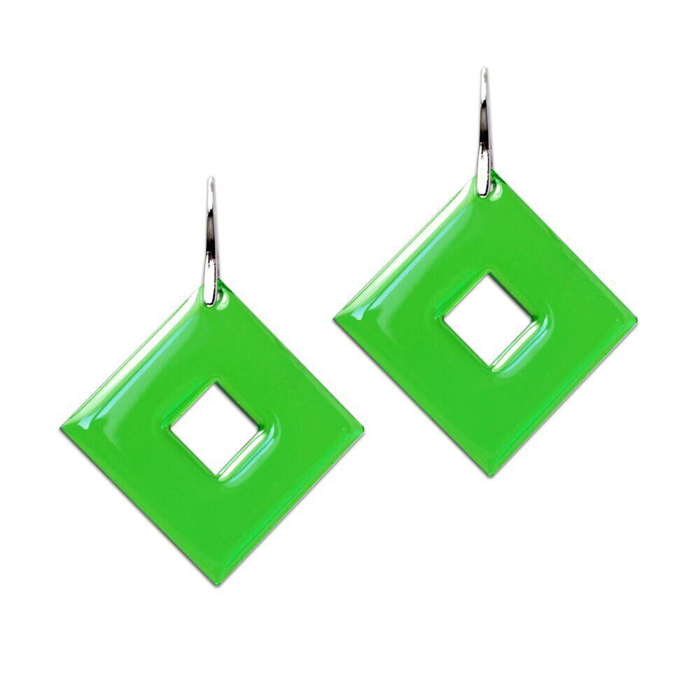 Ромбы / Rhombus, earrings, Apple