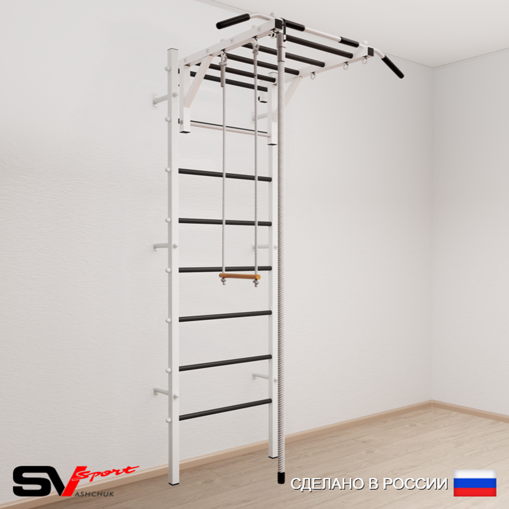 Шведская стенка Sv Sport усиленная 635 (Турник рукоход/Канат/Трапеция)