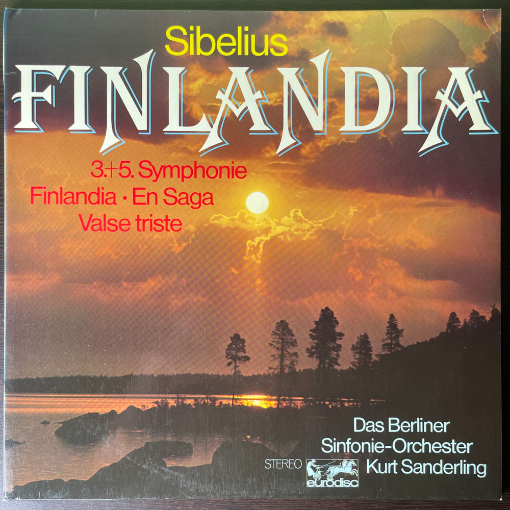 Сибелиус, Берлинский симфонический оркестр - Финляндия 2LP (Германия)